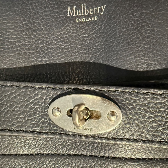 ✨ Mulberry Zipped Bayswater – Large, Dark Navy Grained Leather ✨ - Picture 11 of 13